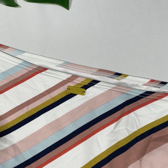 NEW Roxy [ XL ]‎ Beach Classics Stripe High Waist Leg Bikini Bottoms - Picture 9 of 12